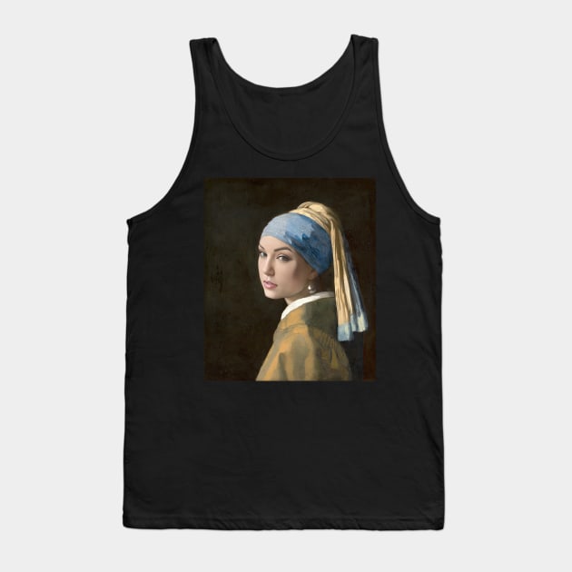 Sasha Grey as the girl with pearl earring Tank Top by obstinator